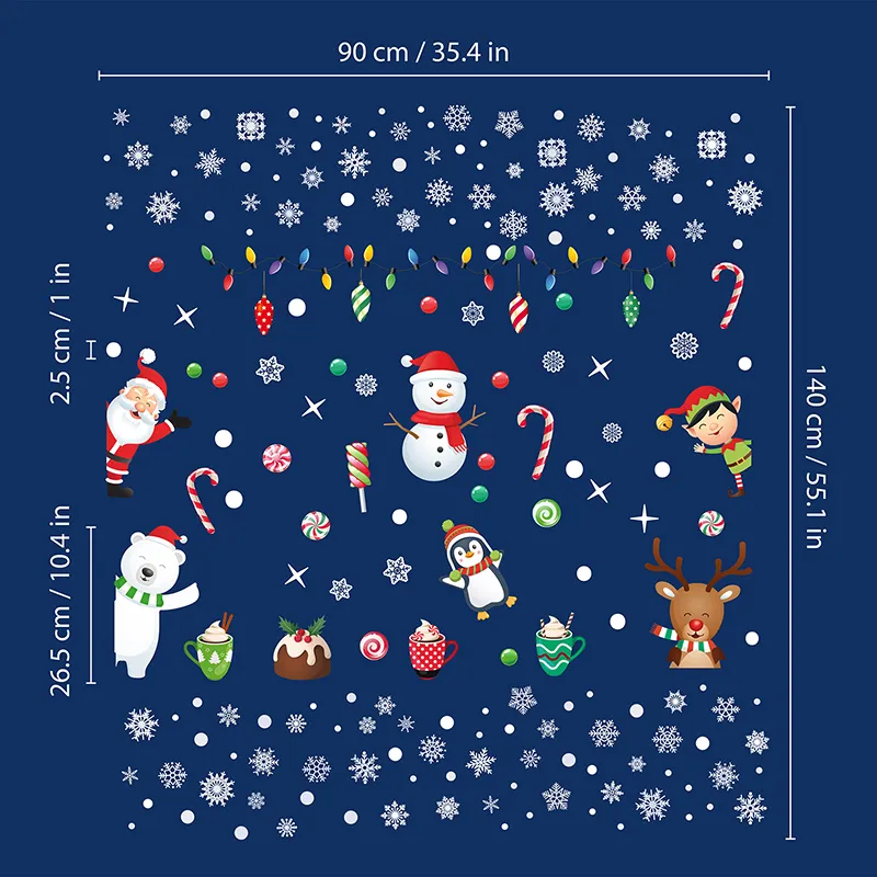 Stickers - Paysage de l'hiver enneigé-2