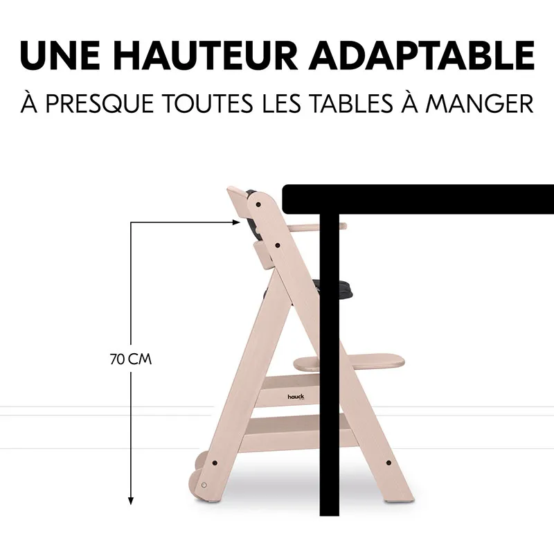 Chaise haute Beta+ avec harnais Whitewashed - 6m+-5