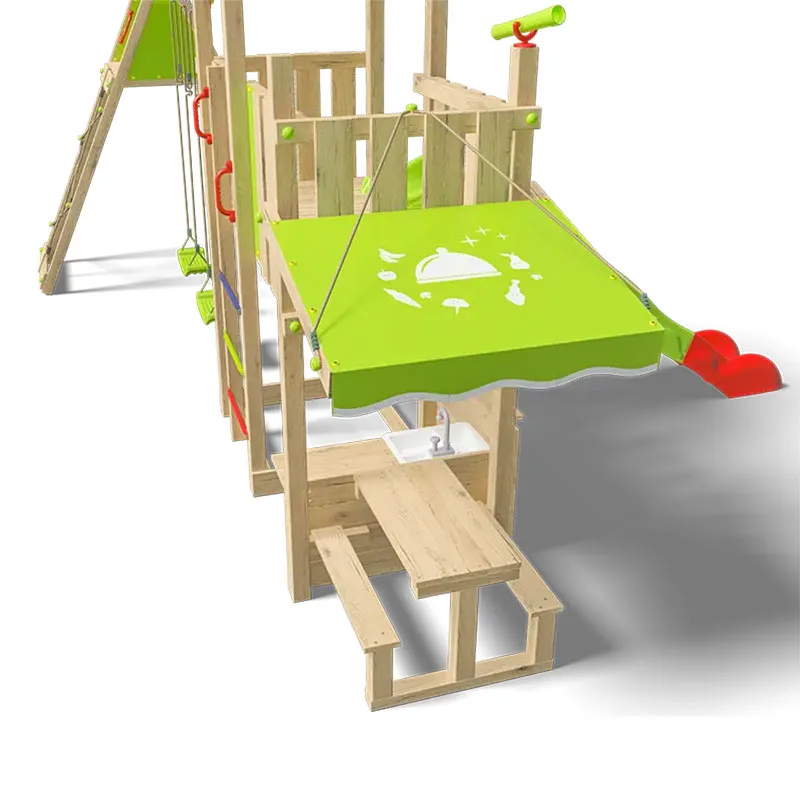 Aire de jeux bois Snack Expression XL 2,20m - 3+-9