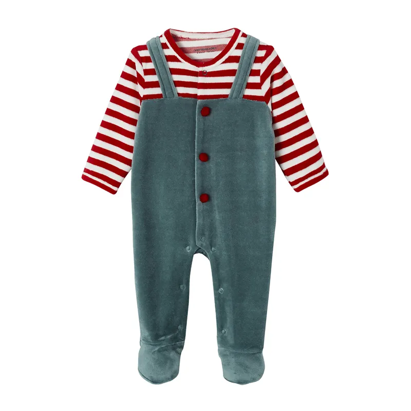 Coffret de Noël pyjamas + bavoirs - Vert sapin-1