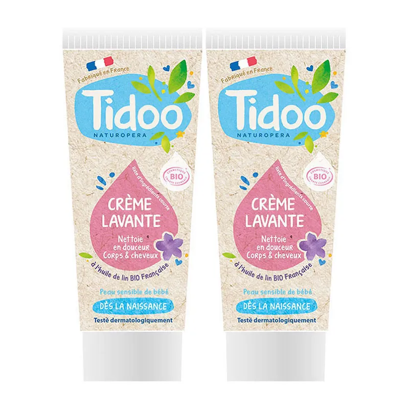 2 Crèmes lavantes nourrissantes à l'extrait de Lin Bio - 2x200ml-1