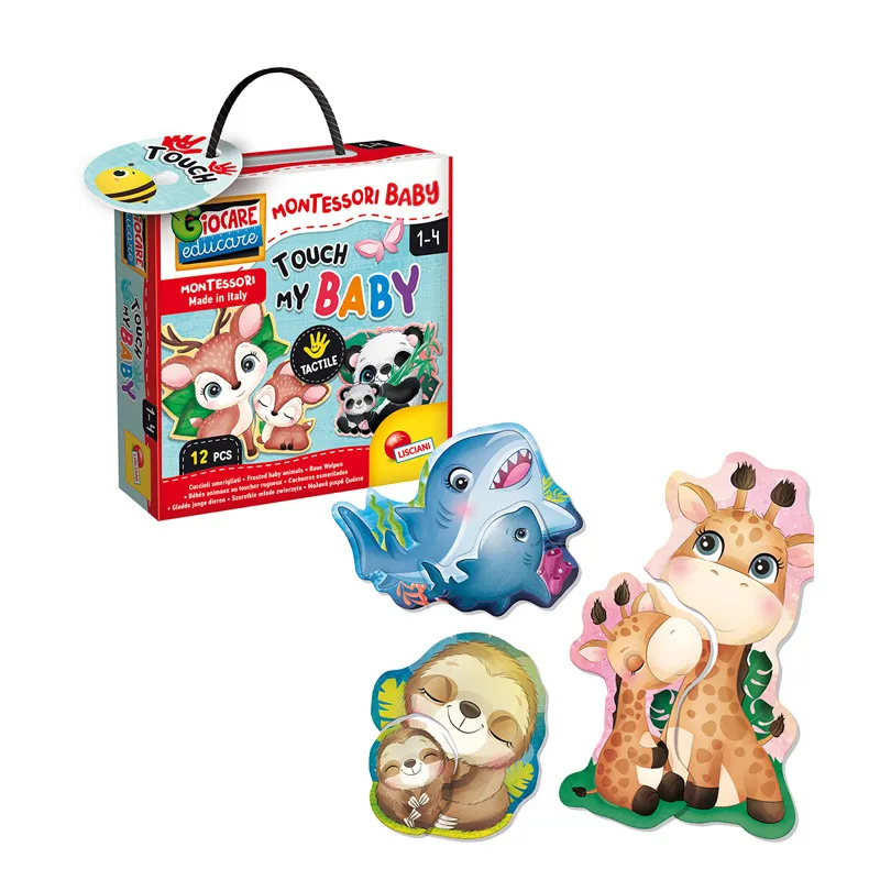 Jeu tactile Animaux & Bébés Montessori Baby 12pcs - 12m+-2