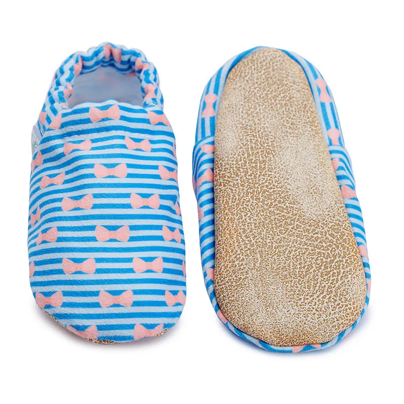 Chaussons Coton Noeud/Rayures - Bleu/Blanc/Rose - 2 KOALA-0