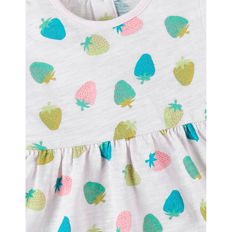 Robe SM Fraises - Blanc-2