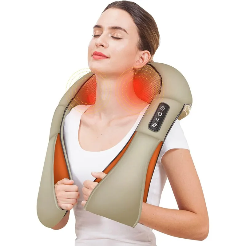 Masseur shiatsu chauffant sans fil - 12V-15