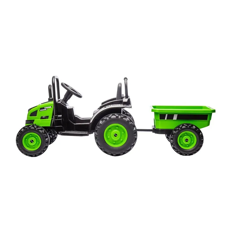 Tracteur à batterie avec remorque Farmer Vert - 36m+-4
