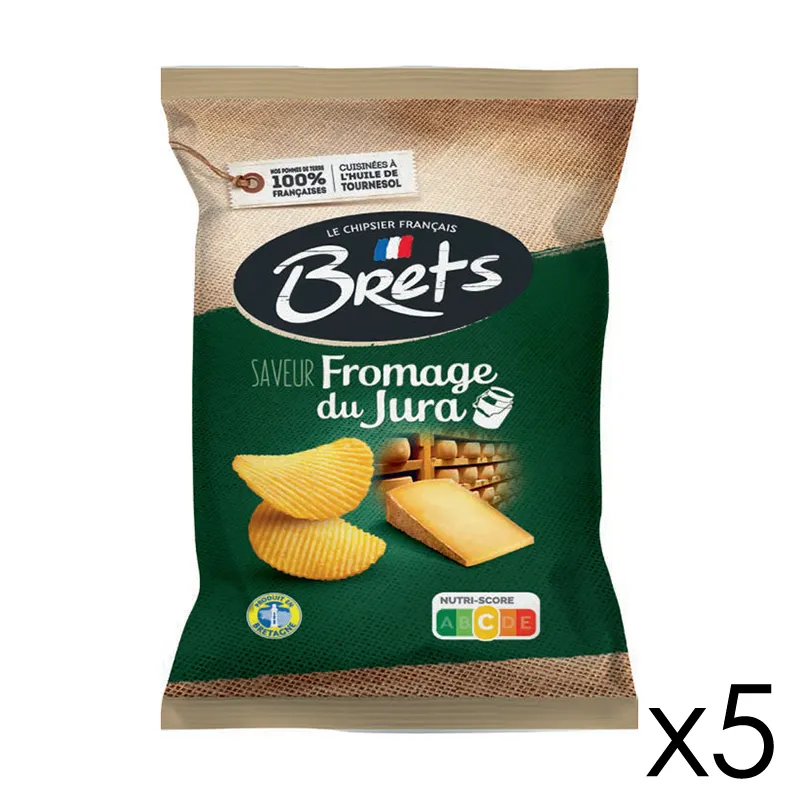 5 paquets de Chips Bret's Fromage du jura 125g-0