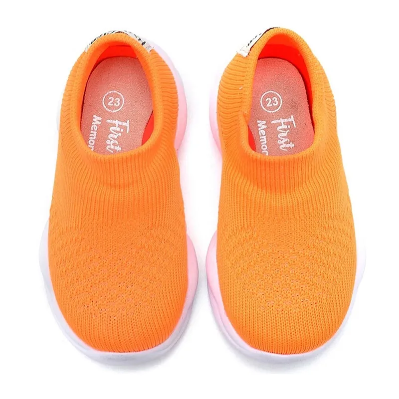 Sneakers Mémoire de forme - Orange fluo-2