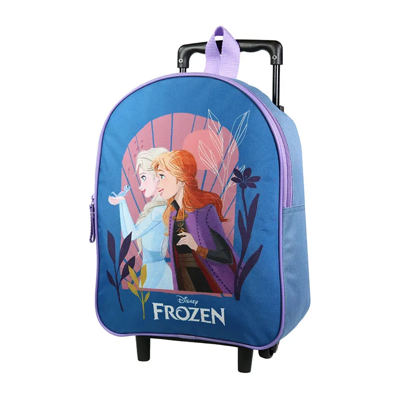 Sac à dos à roulettes maternelle La Reine des Neiges Bleu - 25x32cm-1
