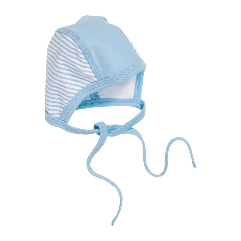 Bonnet coton Bébé Rayures - Bleu-0
