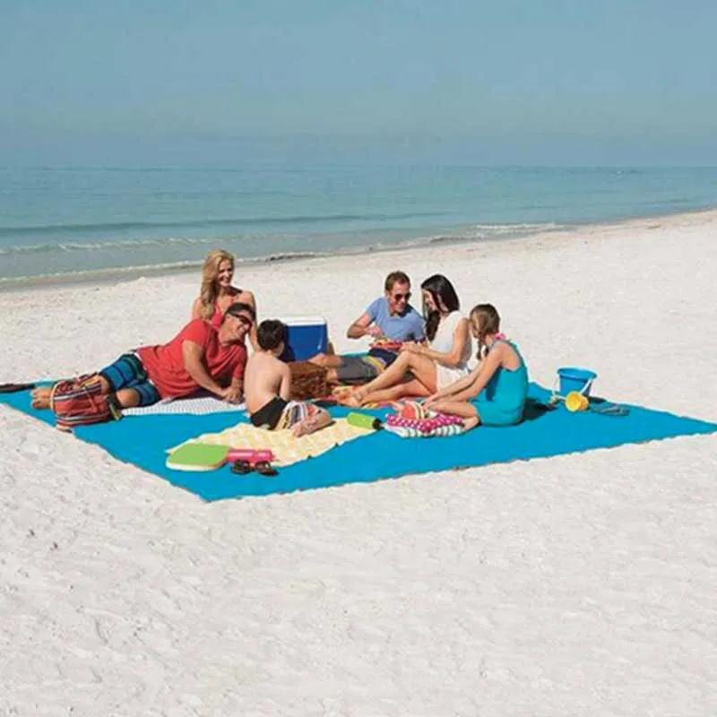 Serviette de plage Anti-sable Bleu - 150x200cm-2