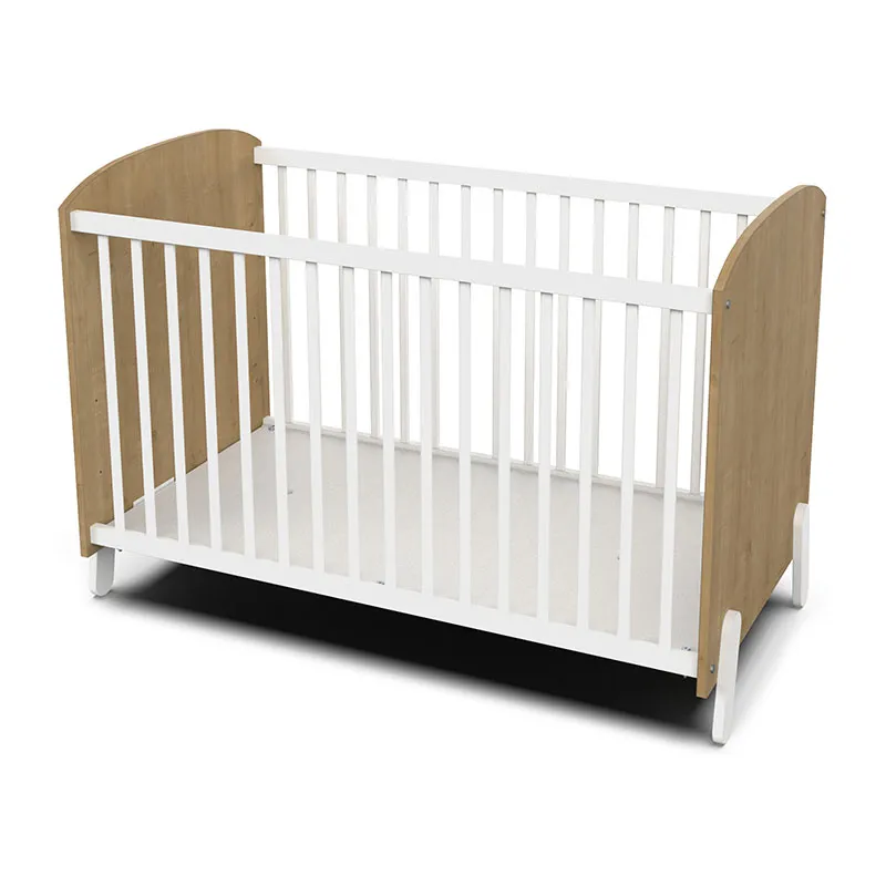 Chambre Duo Lit Bébé Naili + Commode à langer avec plan 2 tiroirs - 60x120cm-6