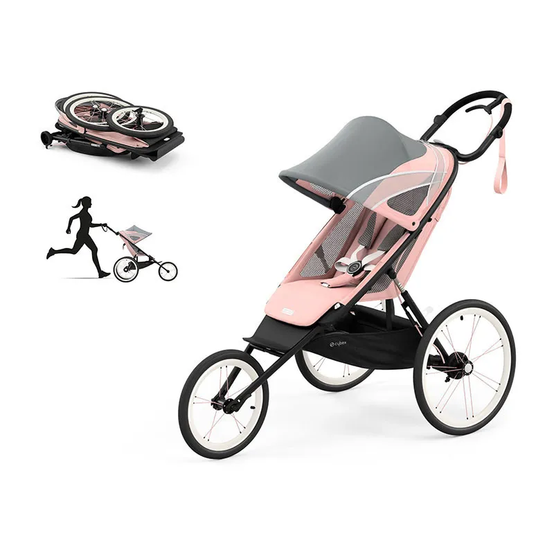 Poussette Running Avi Black Pink/Silver Pink - 6m+-0