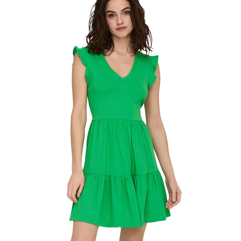 Robe courte May - Vert | Kelly Green-0