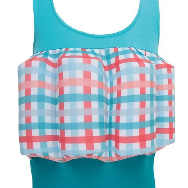 Maillot de bain bouée Carreaux - Bleu/Rouge/Blanc-1