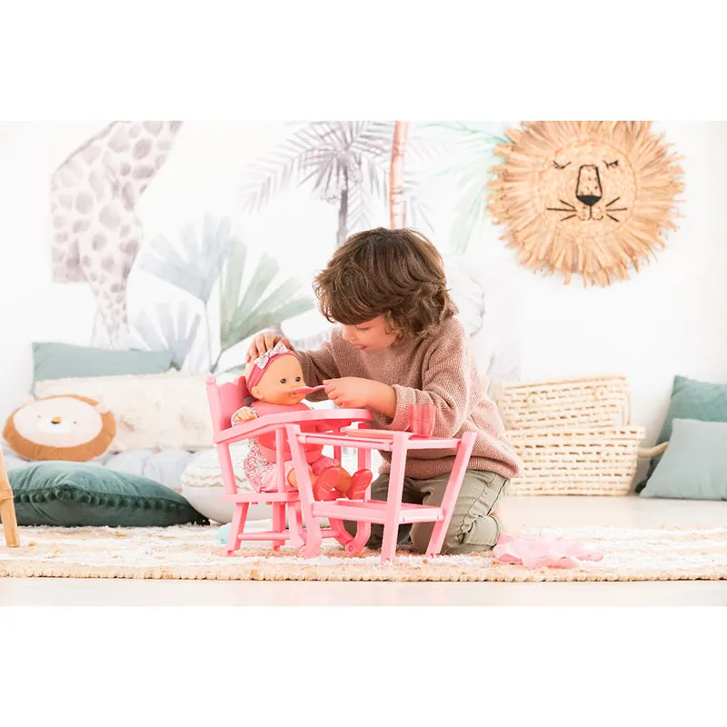 Chaise haute Rose poupon 36-42cm - 36m+-3