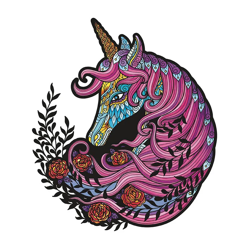 Coloriage velours Licorne - 4+-4