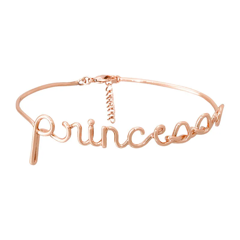 Bracelet fil Princesse - Laiton rosé-0