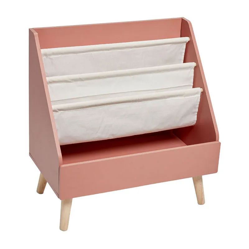 Bibliothèque Bois La Tête dans les nuages Rose - 58x33x61cm-1