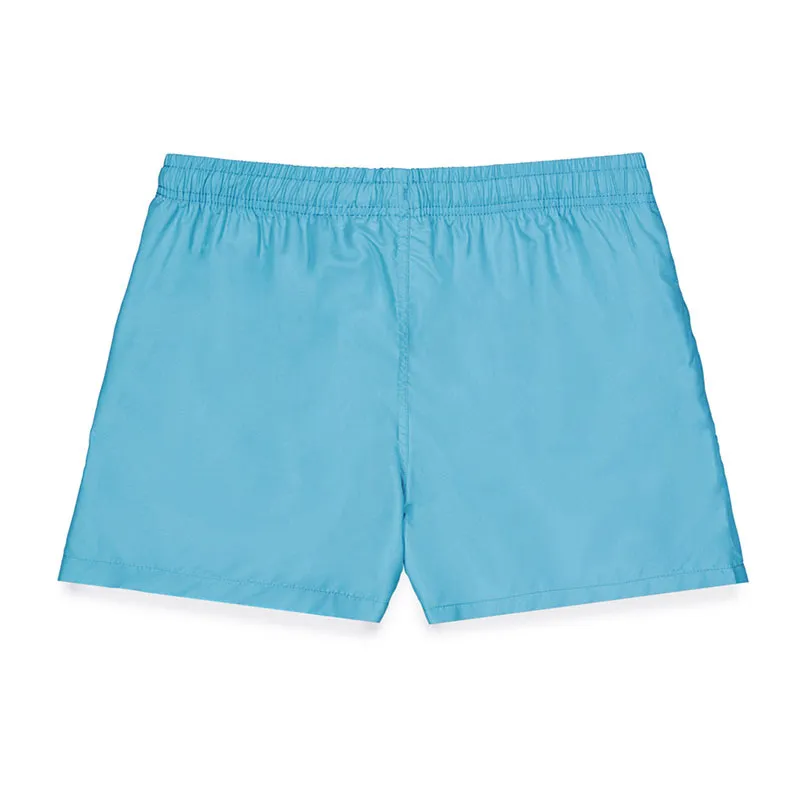Boardshort court Garçon avec ceinture demi-élastiquée - Bleu/Noir-2