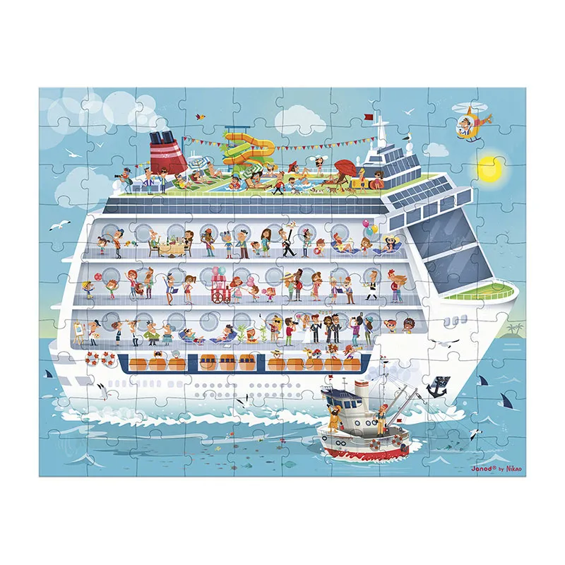 Valisette 2 Puzzles Bateau de croisière 100/200pcs - 6+-1