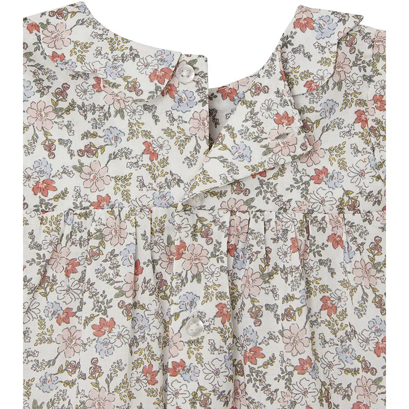 Ensemble robe voile de coton et bob - Écru-4