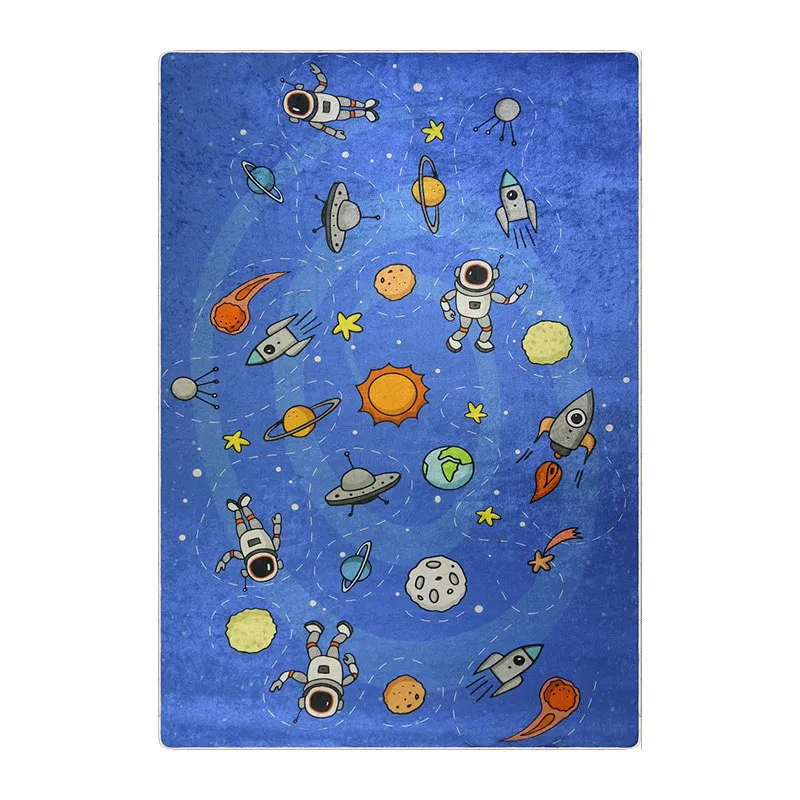 Tapis Enfant Galaxie Bleu - Plusieurs dim. dispos-0