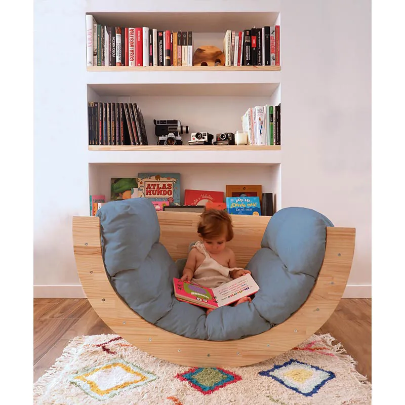Coussin pour arche Montessori Bleu - 7x60x160cm-7