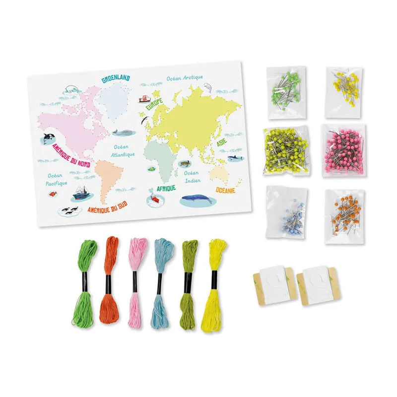 Kit créatif String art - Mappemonde-1