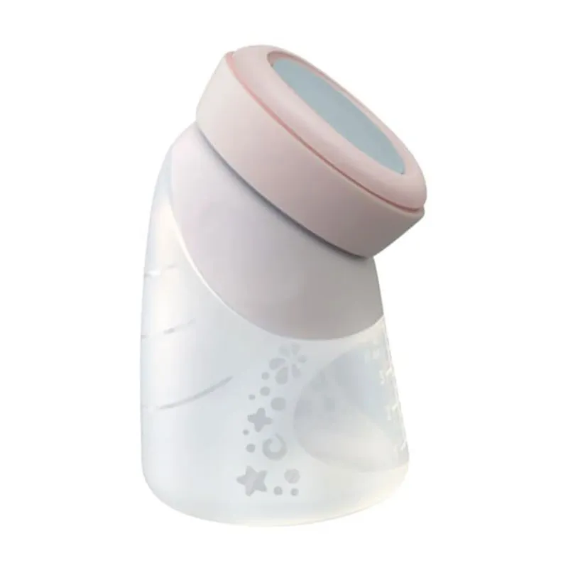 Biberon coudé et cuillère doseuse 120ml Rose - 0m+-3