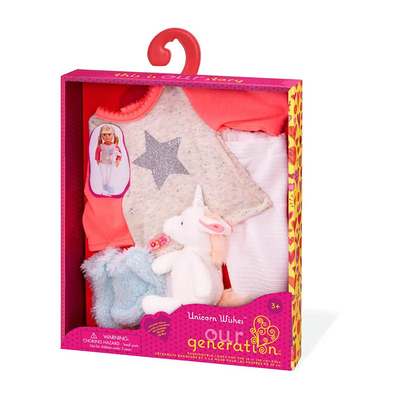 Tenue Pyjama Licorne - Poupée 46cm-4