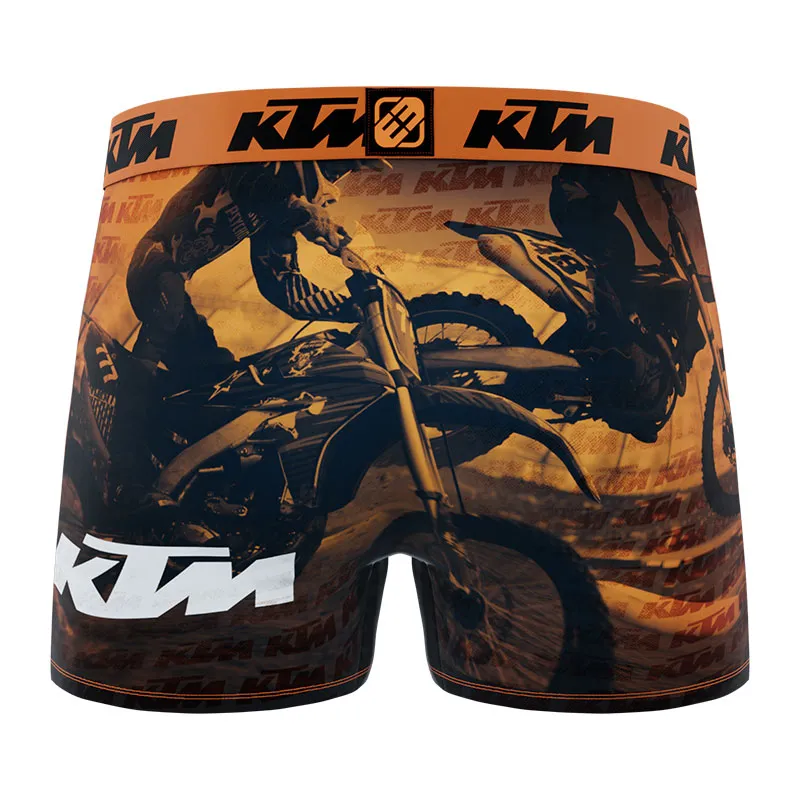 4 boxers homme Ktm Imprimé - Gris/Orange/Noir-9