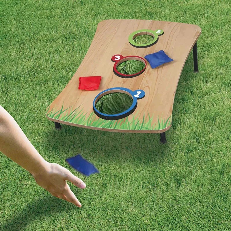 Jeu de lancer en bois Marron/Bleu/Rouge - 28,3x60,8x3,8cm-0