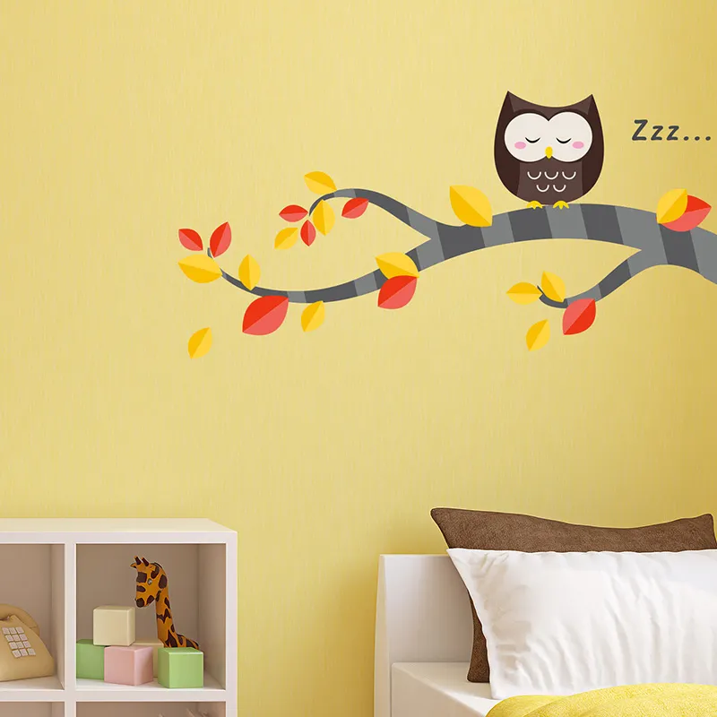Stickers - Chouette endormie-0