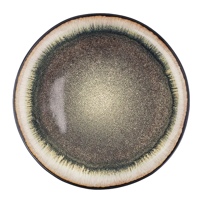 6 Assiettes Iris Marron sauvage-2