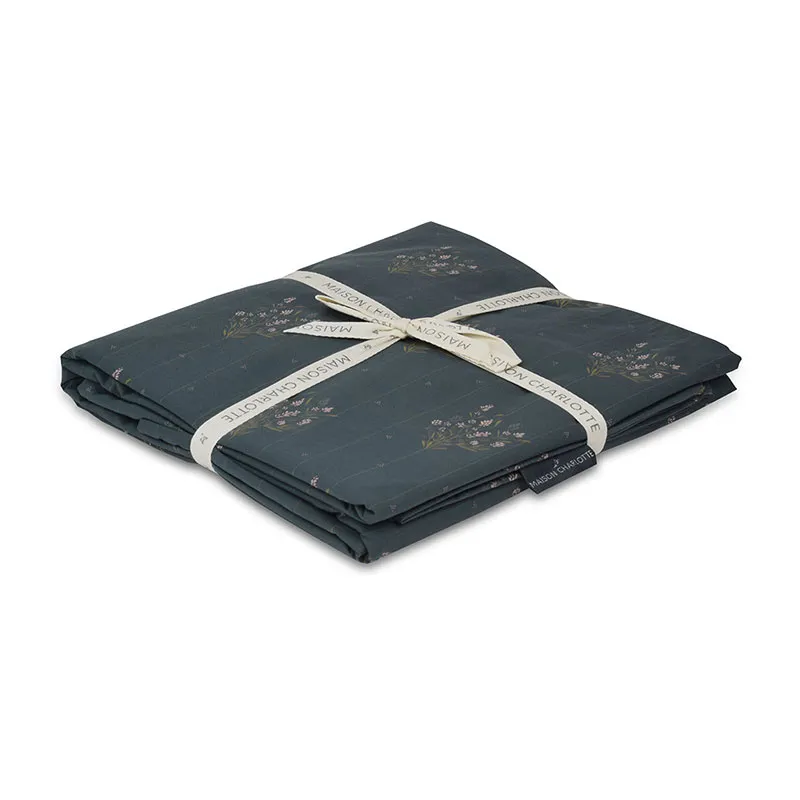Parure 2pcs Coton BIO Bébé Madeleine Bleu prestige-1