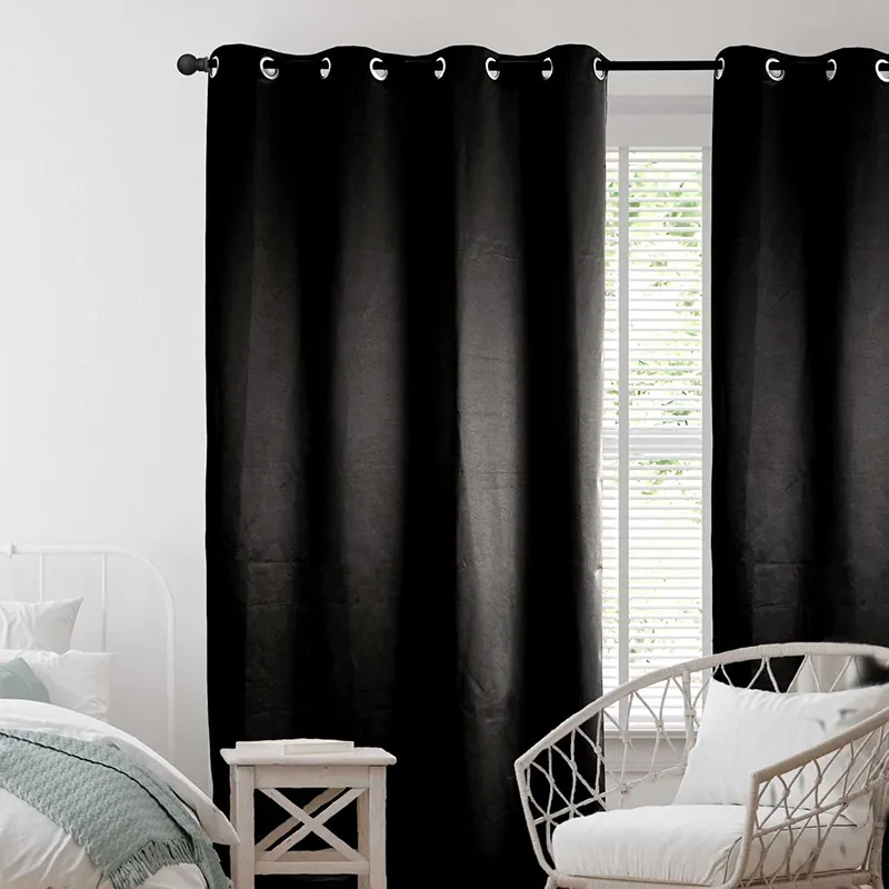 Rideau Thermique isolant Noir - 135x240cm-2