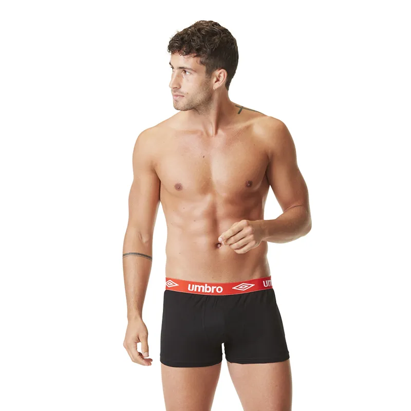 4 Boxers Homme Umbro - Noir/Bleu/Rouge-5