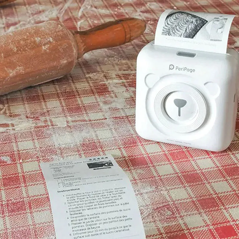 Mini imprimante sans fil thermique A6 Peripage - Blanc-7