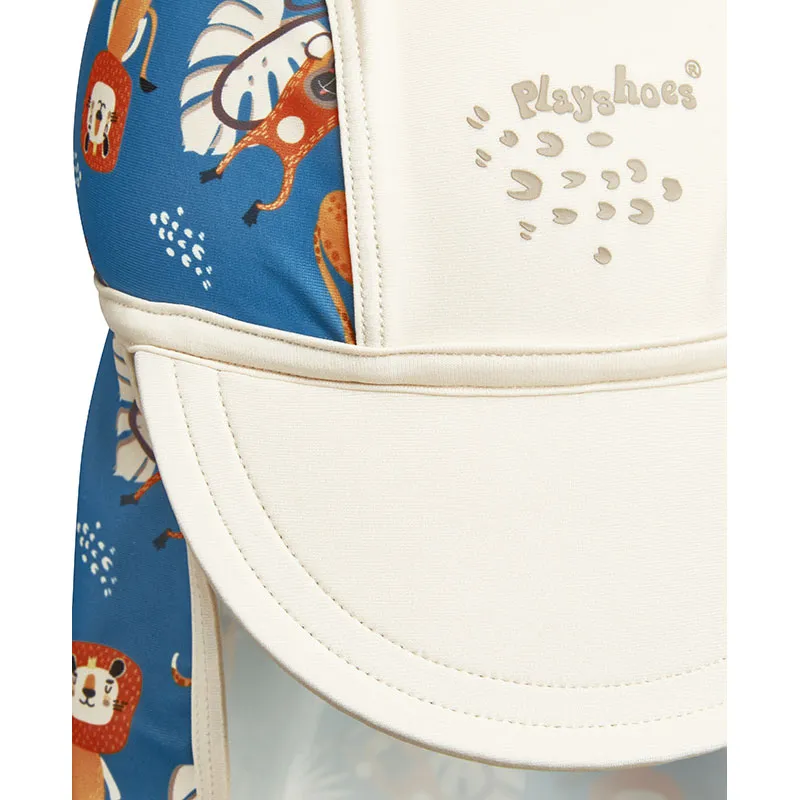 Casquette longue Anti-UV - Cœurs teal-3