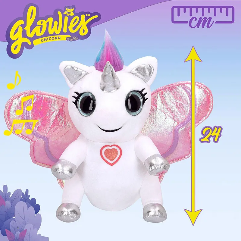 Peluche musicale lumineuse Licorne - 18m+-5
