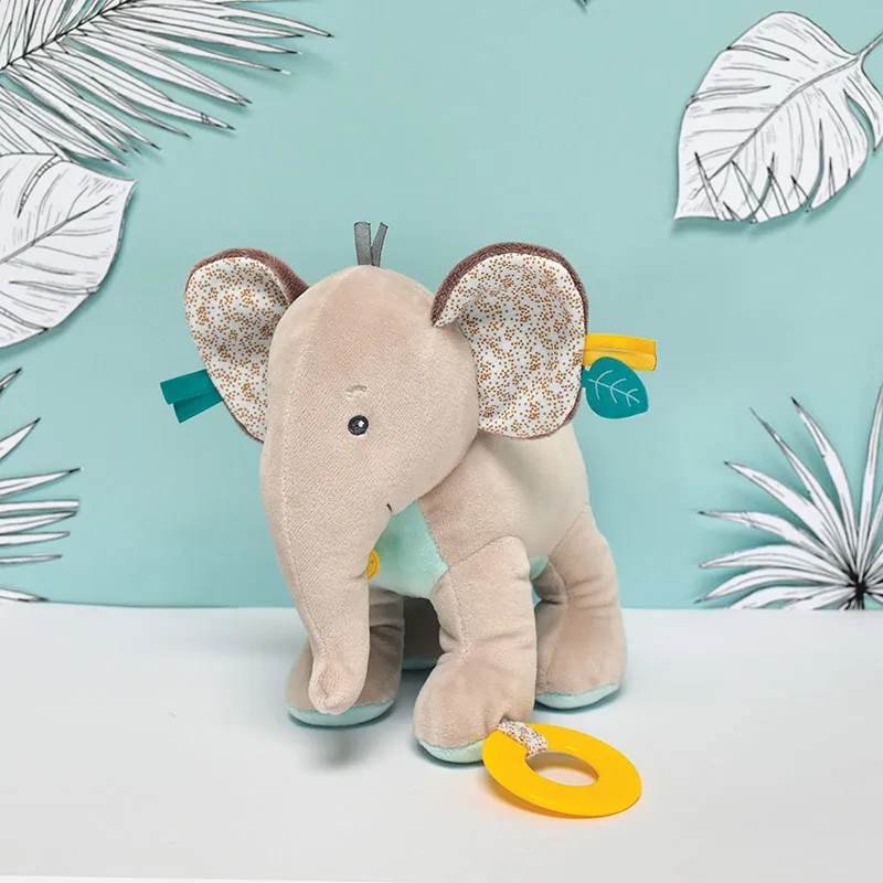 Peluche d'activité Eléphant Cacahuète - 21cm-1