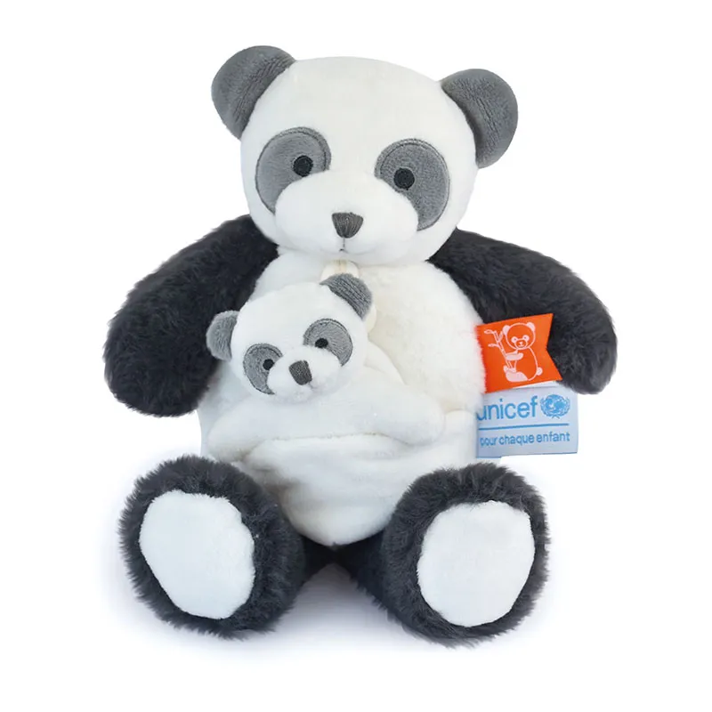 Peluche Panda avec bébé Unicef - 25cm-1