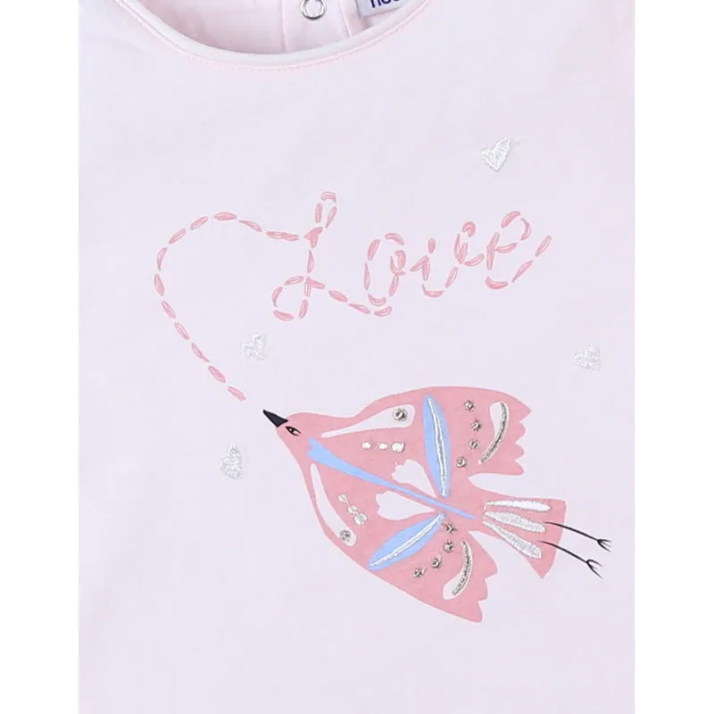 Robe de nuit Oiseaux - Rose-4
