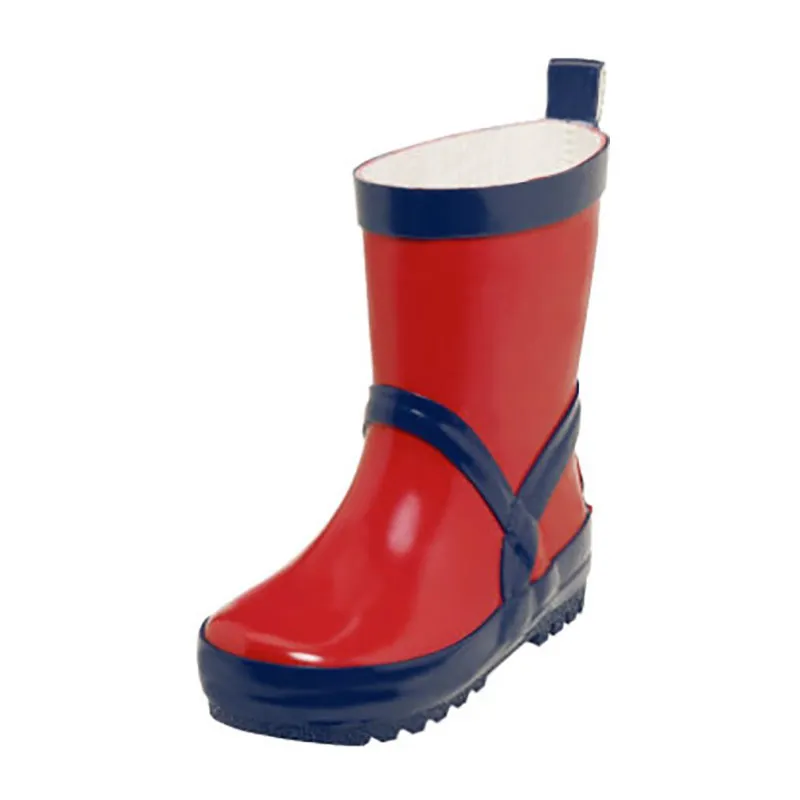 Bottes en caoutchouc Basic - Rouge/Marine-0