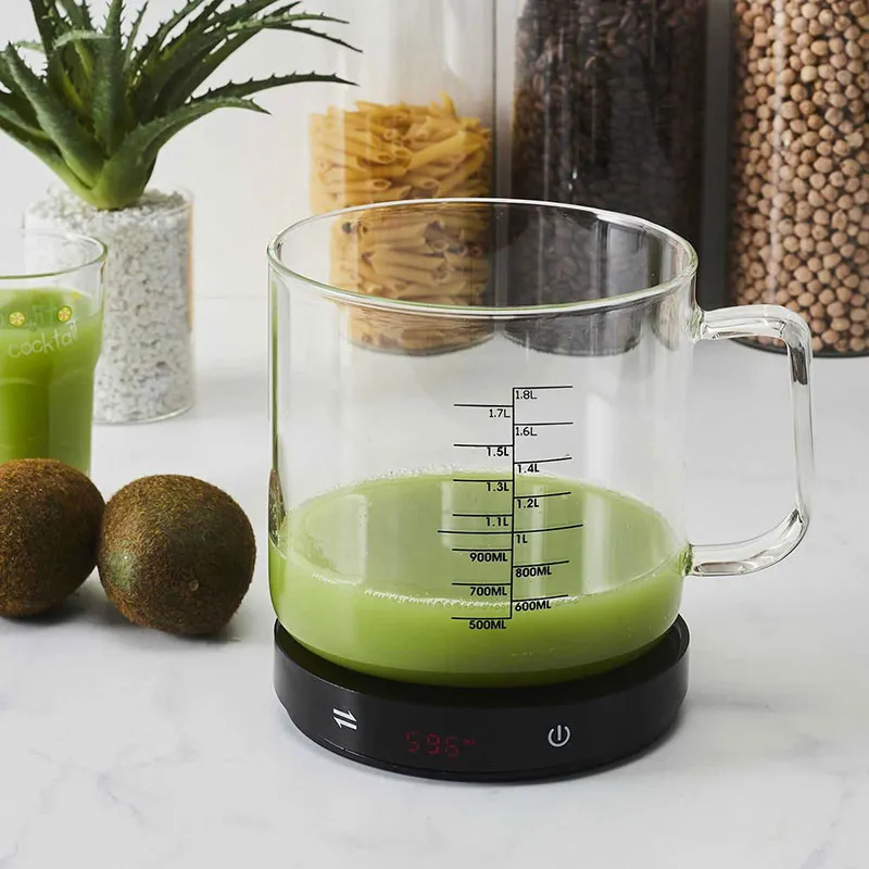 Balance + verre doseur 1,5l Noir - 18x14x15cm-2