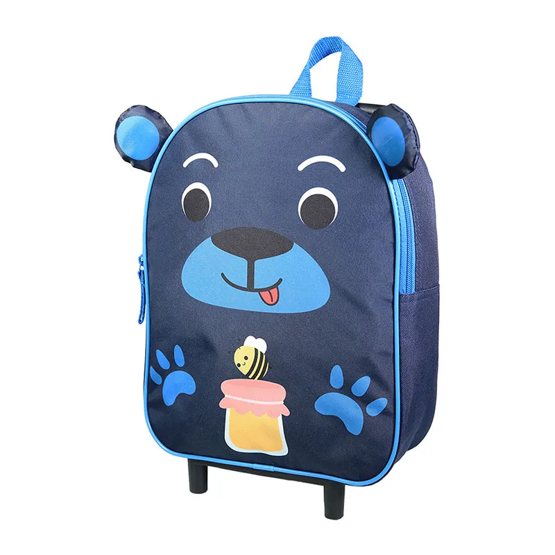 Sac à dos à roulettes maternelle Kids Bleu - 25x31cm-1