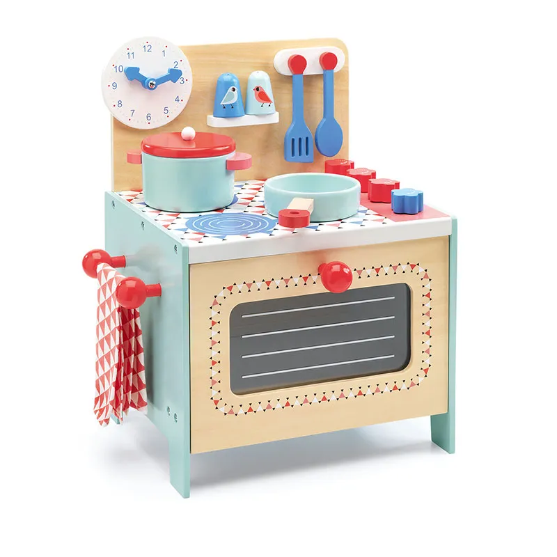 Cuisinière en bois bleue - 3+-0