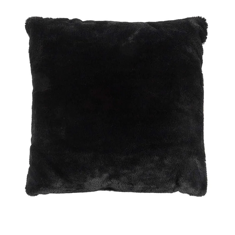 Coussin fourrure Opulence Noir - 40x40cm-0