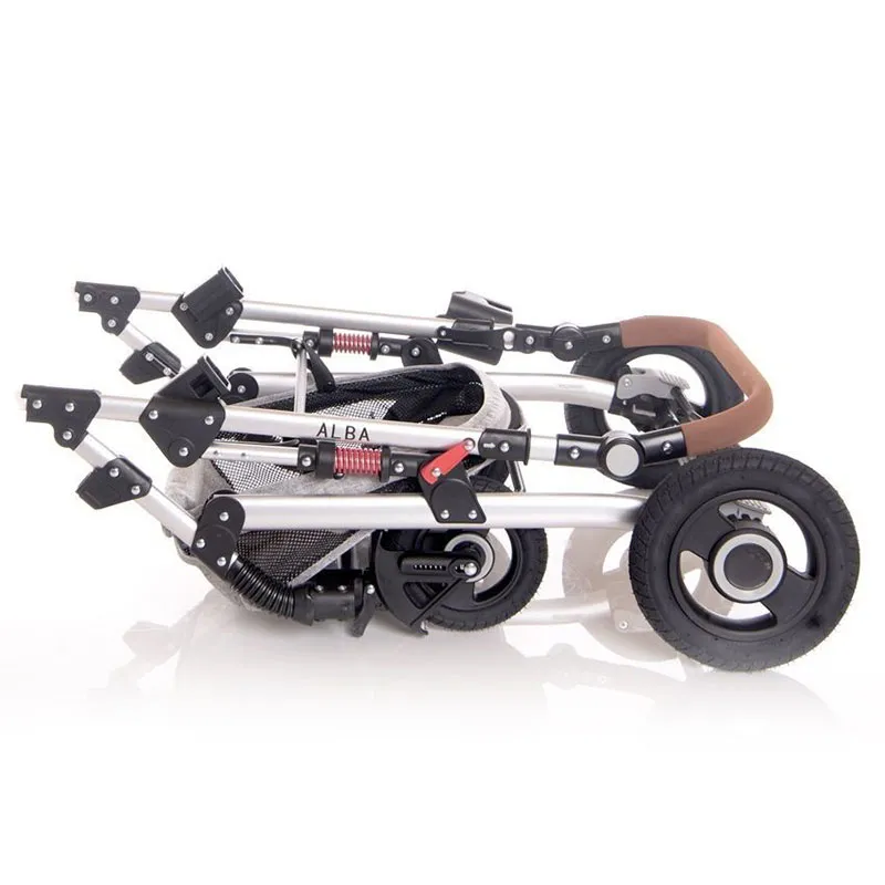 Poussette transformable 2en1 Alba Premium Gris - 0m+-10
